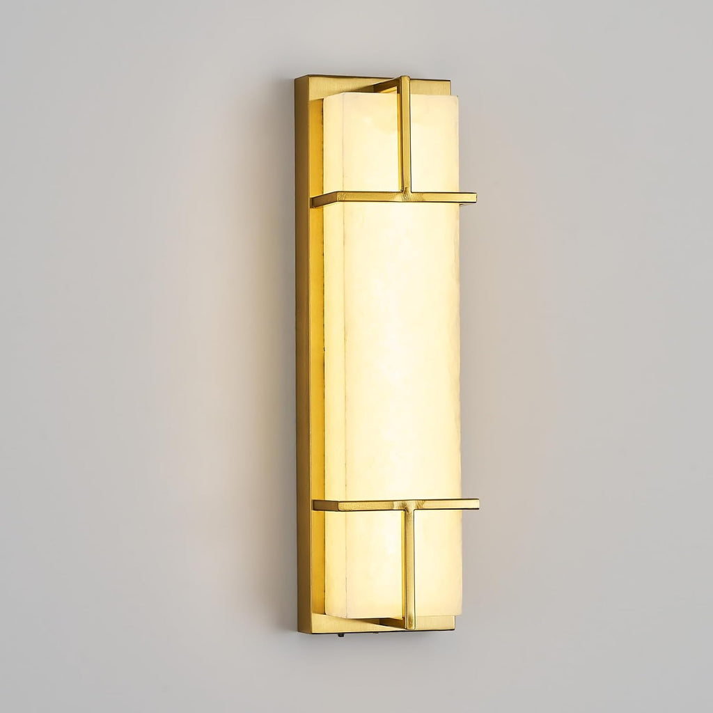 Dimmable Square Alabaster Wall Sconces
