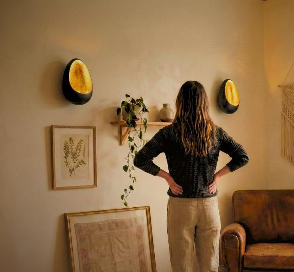 Gold Handcrafted Metal Wall Candle Sconces