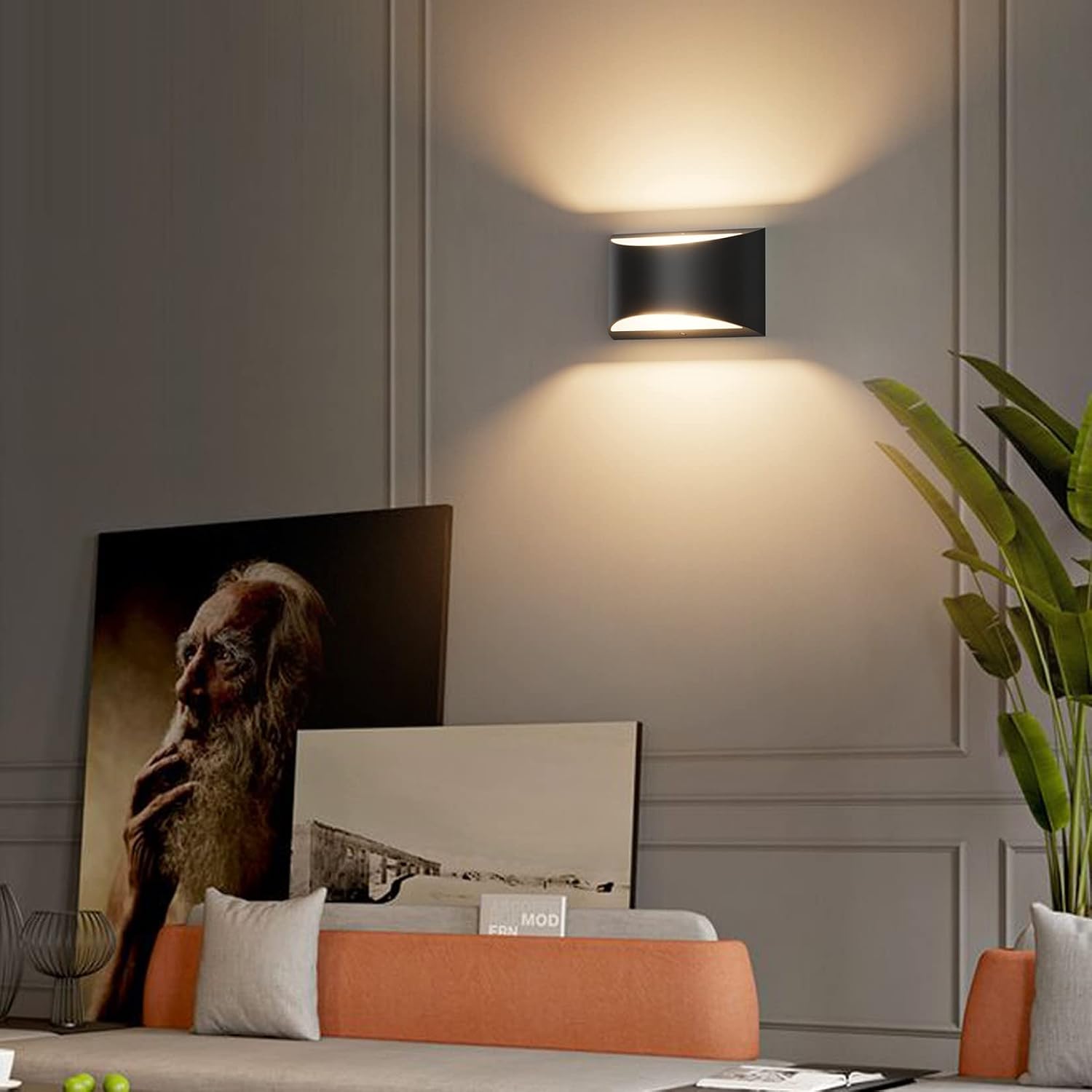 Black Up Down LED Wall Sconce