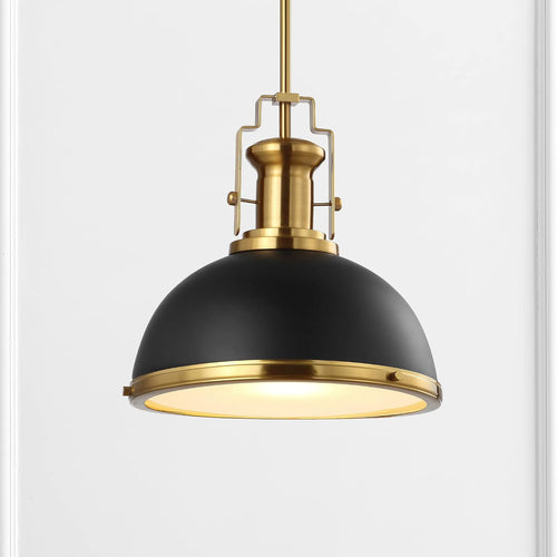 Black Brass Dome Farmhouse Pendant Light