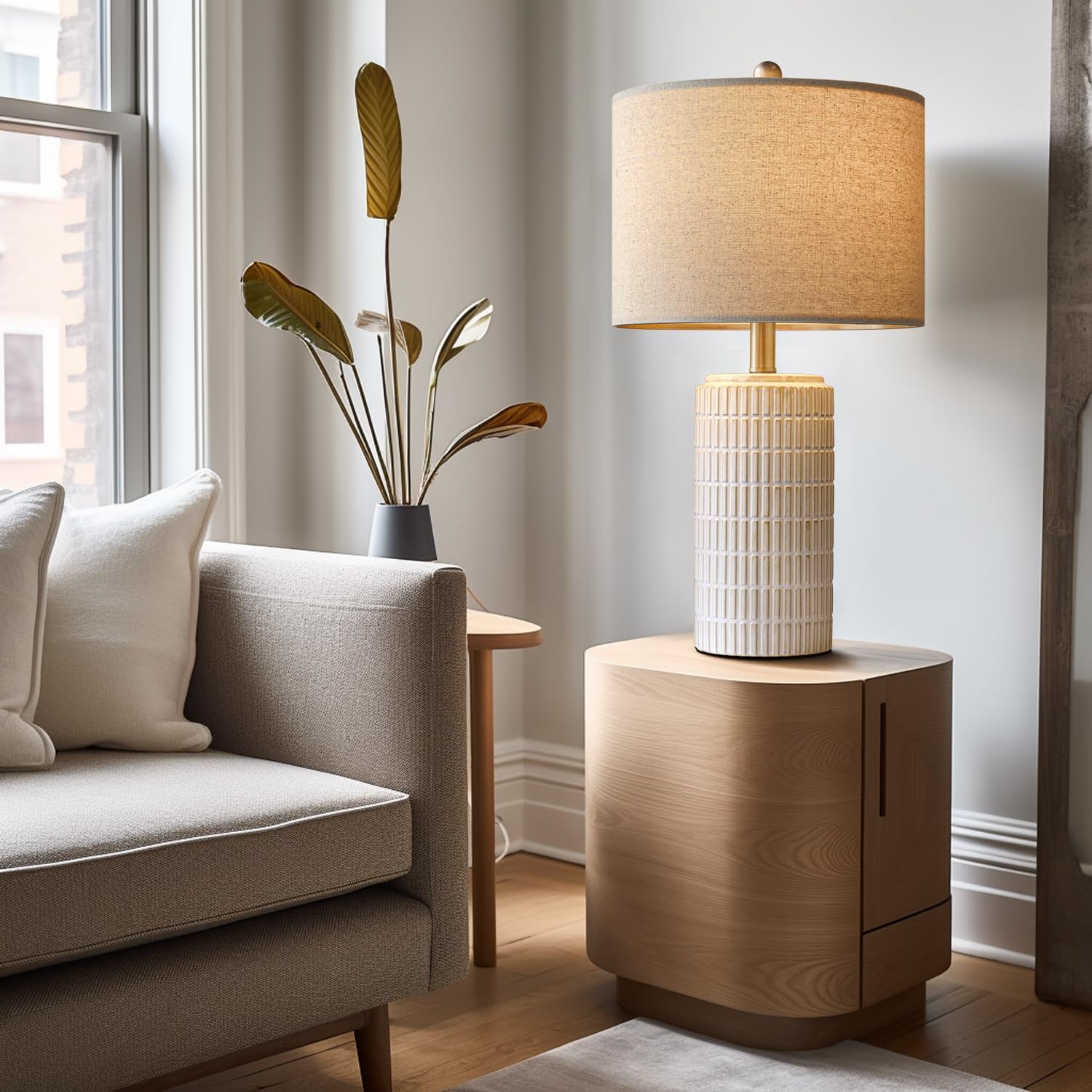 White Ceramic Modern Table Lamps