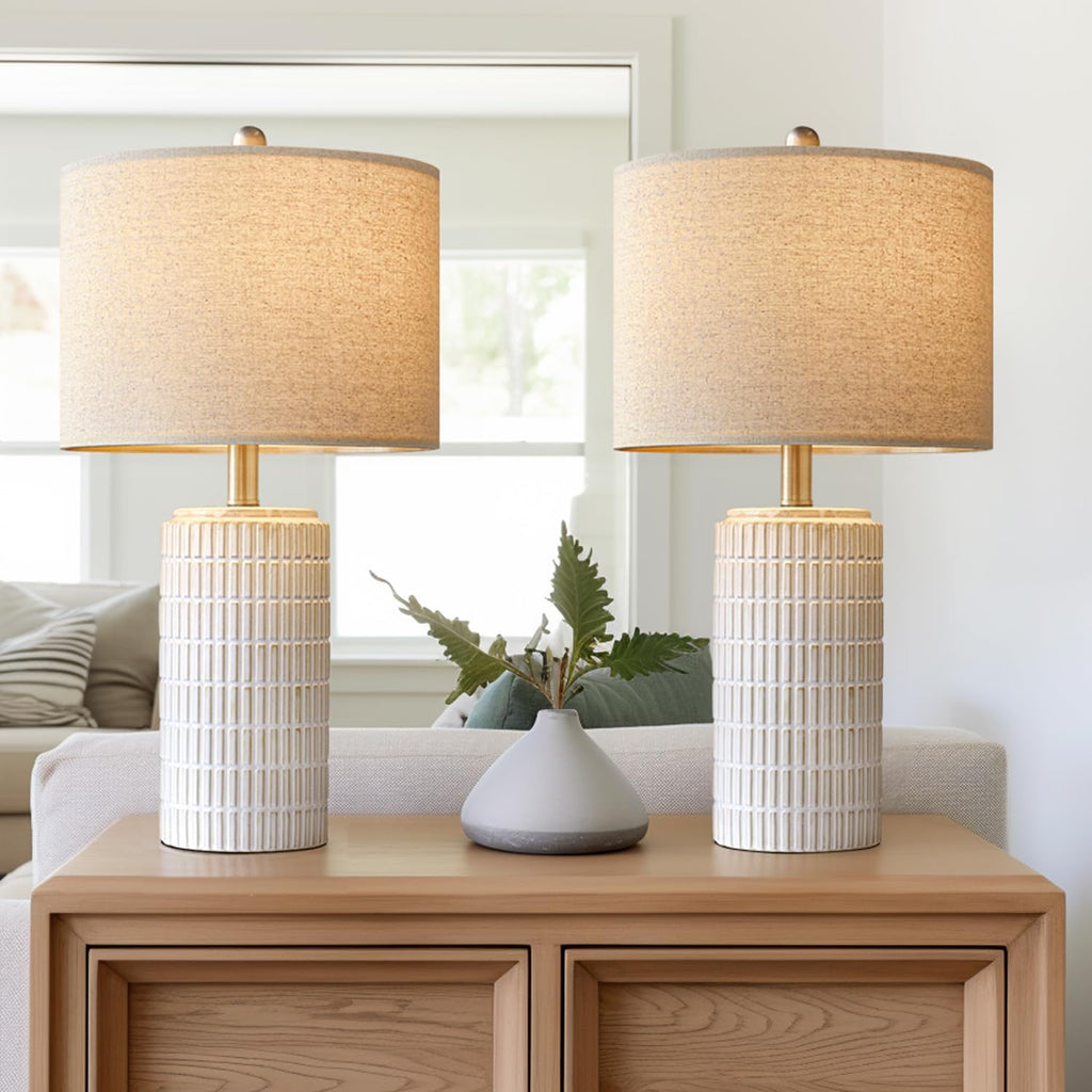 White Ceramic Modern Table Lamps