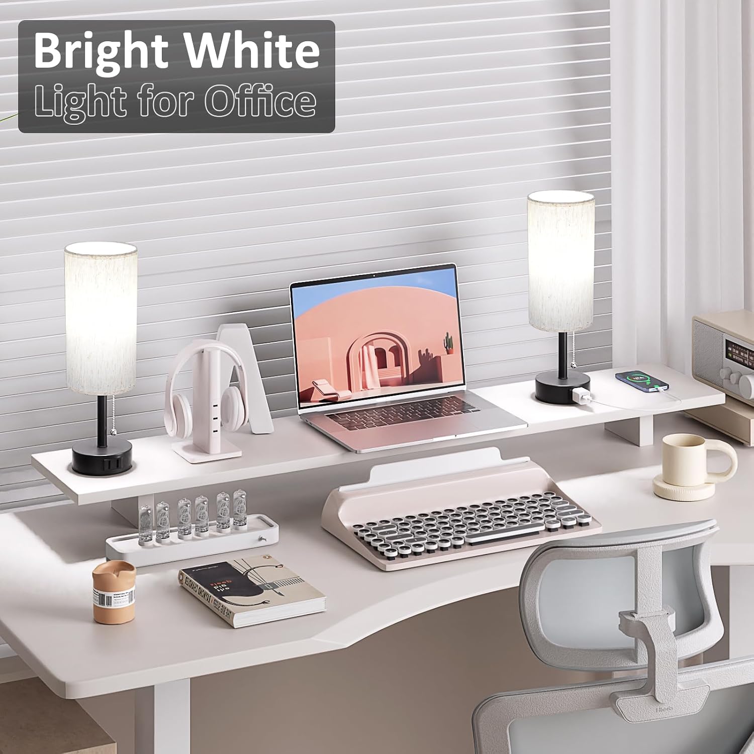 Cream Bedside Lamps 3CCT Lighting