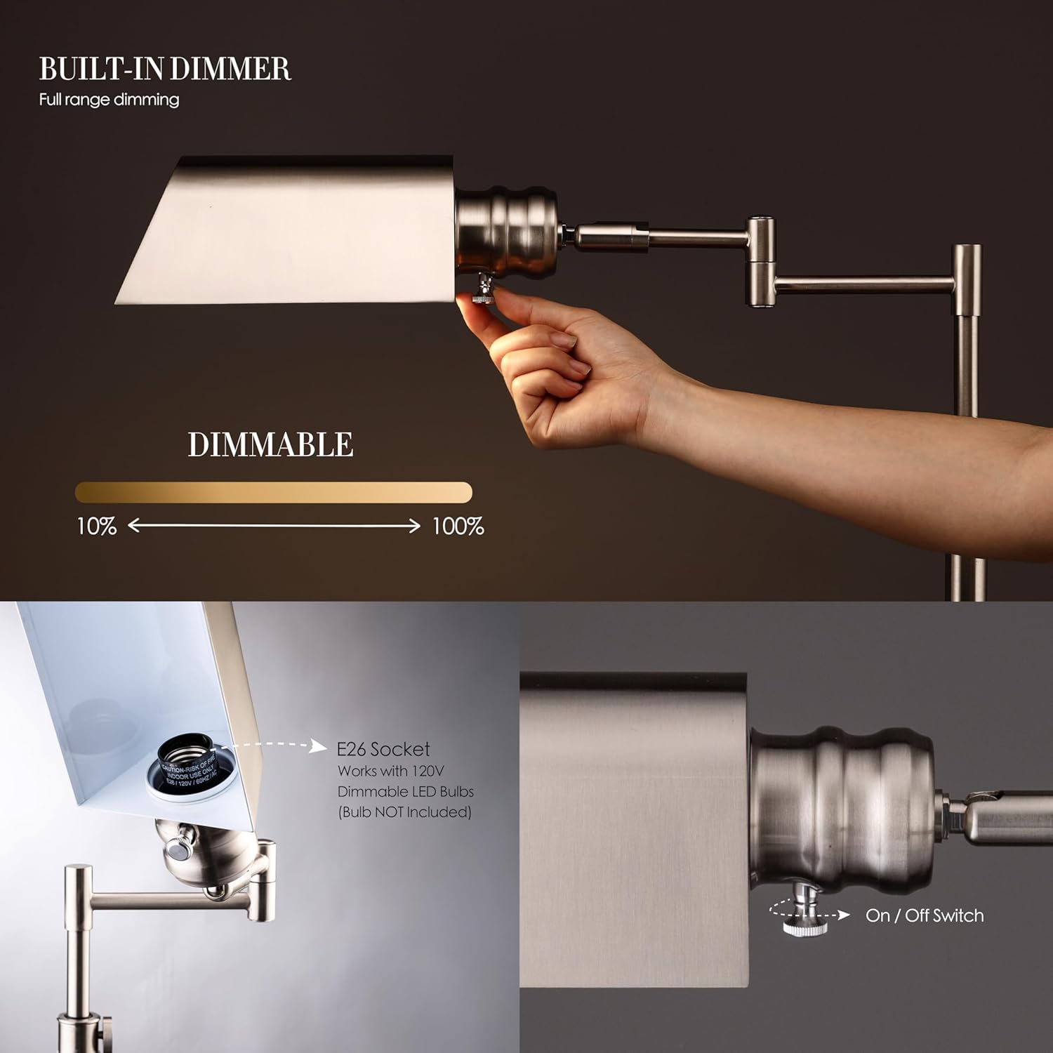 Adjustable Metal Pharmacy Floor Lamp