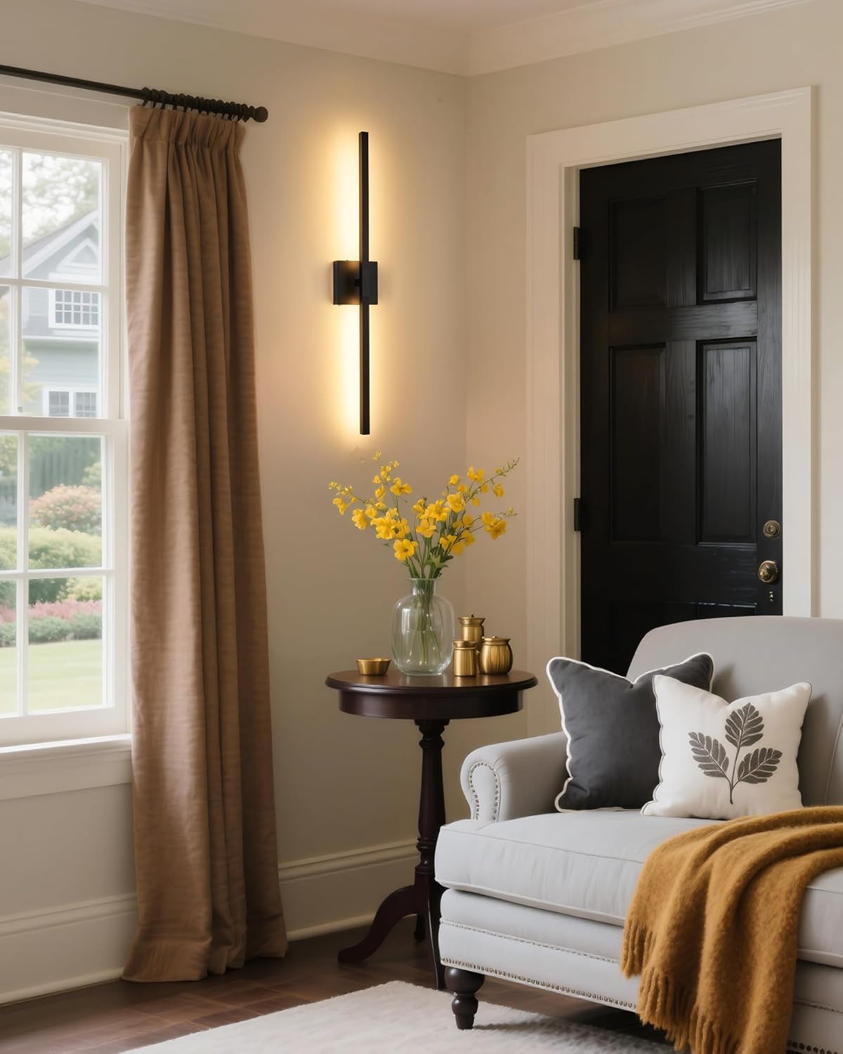 Wireless Black Remote Wall Sconces