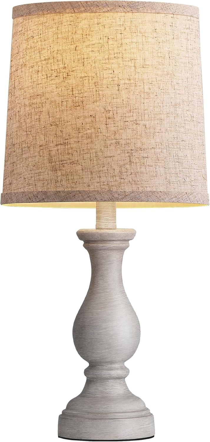 Rustic Linen Farmhouse Table Lamp Single