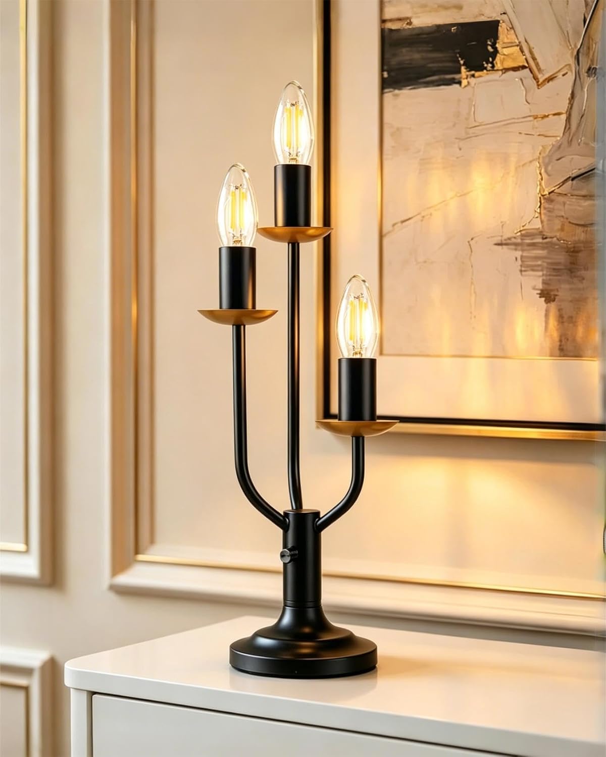 Dimmable Black Vintage Table Lamp