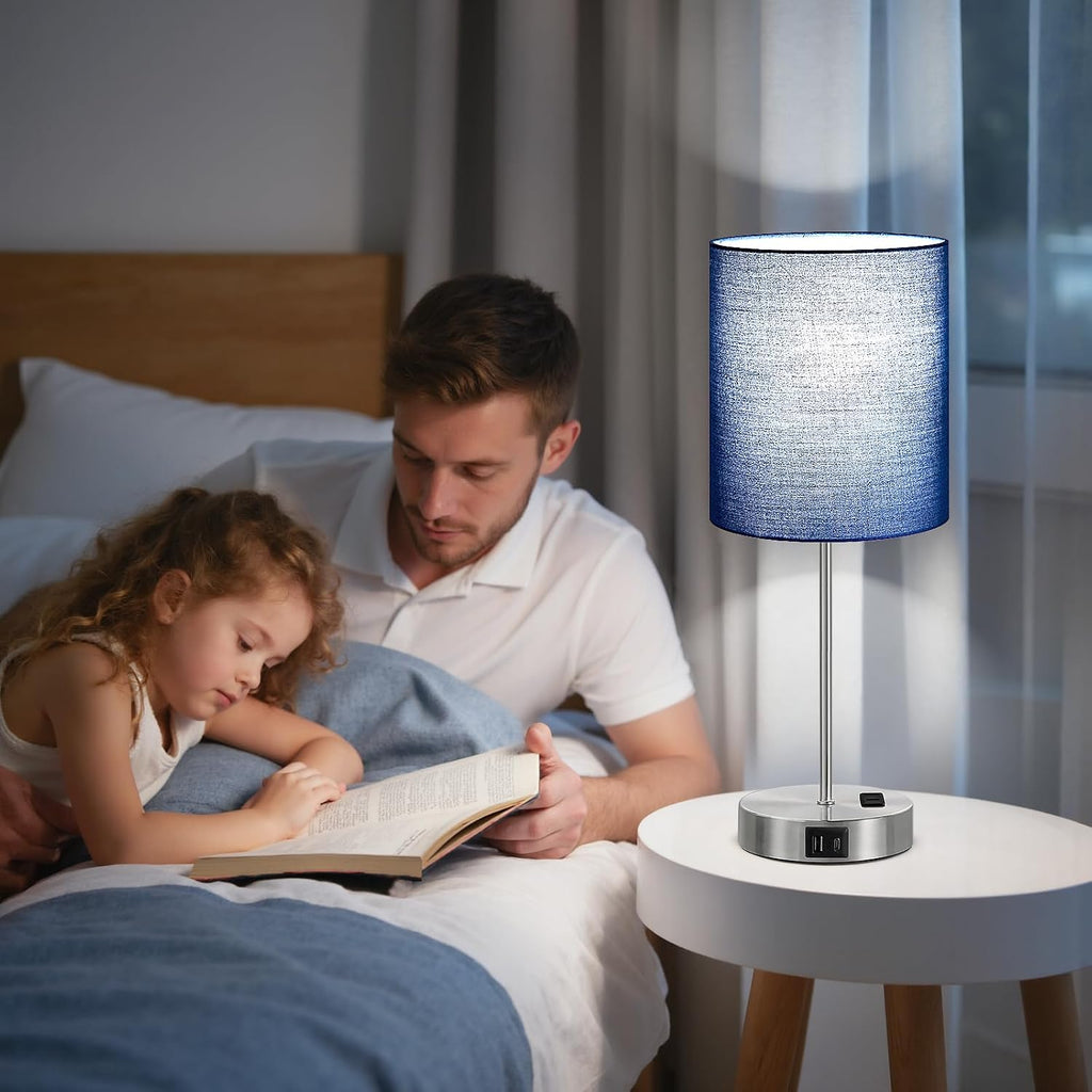 Touch USB Navy Table Lamps