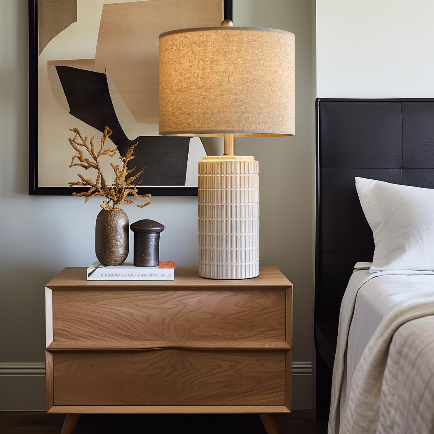 White Ceramic Modern Table Lamps