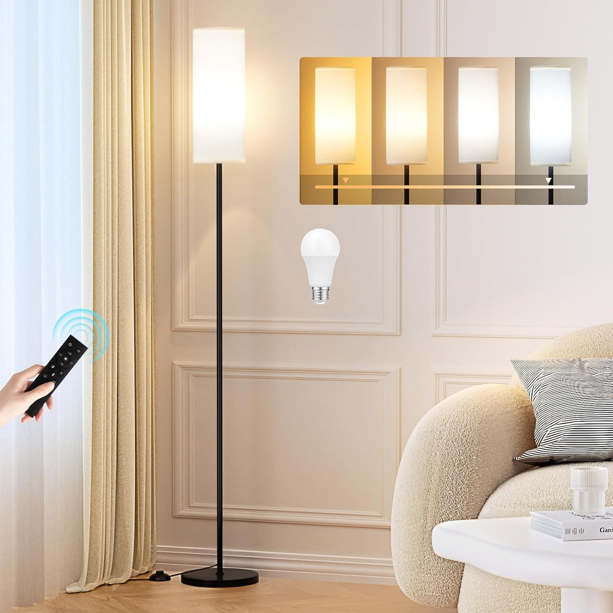 Remote Dimmable Modern Floor Lamp