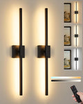 Wireless Black Remote Wall Sconces