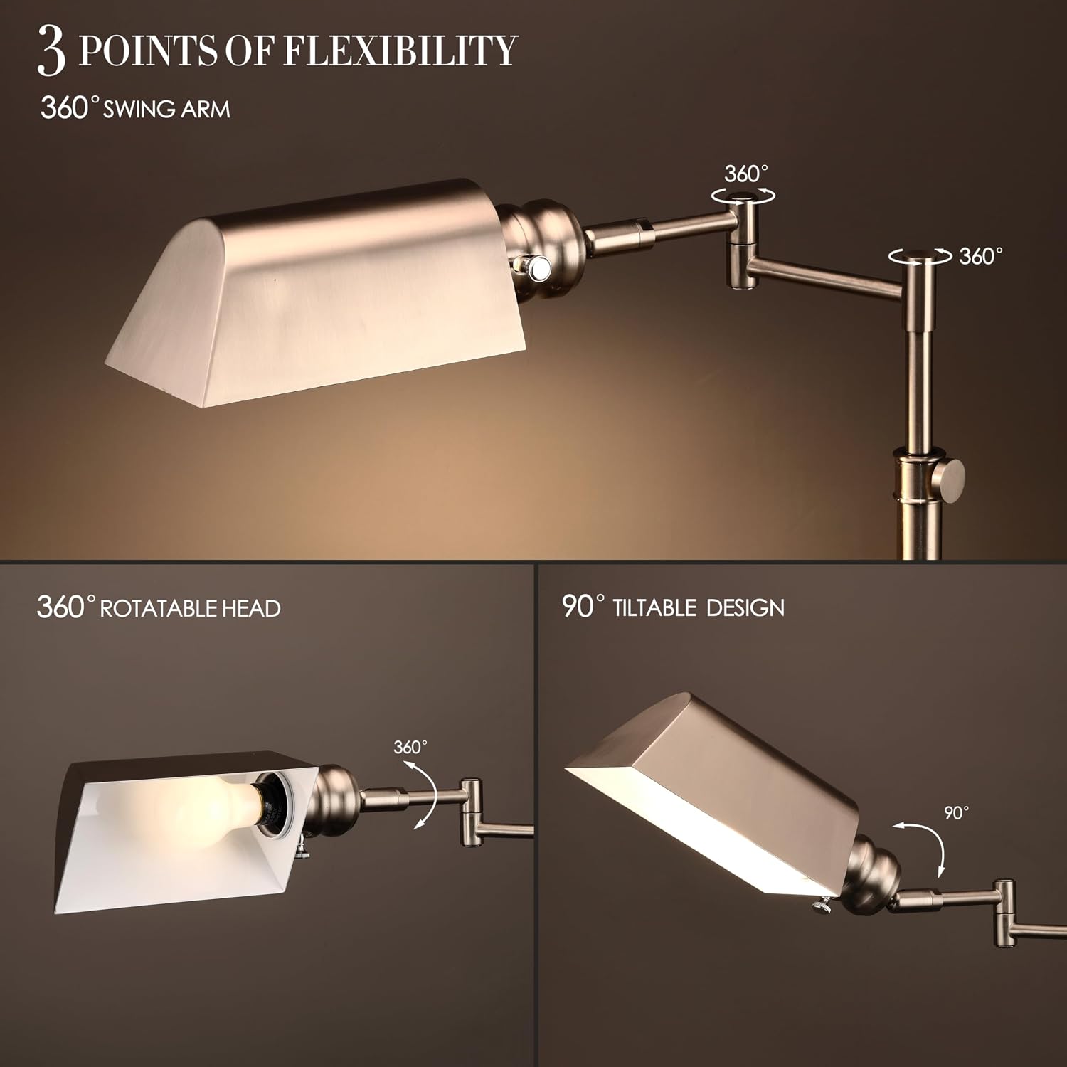 Adjustable Metal Pharmacy Floor Lamp