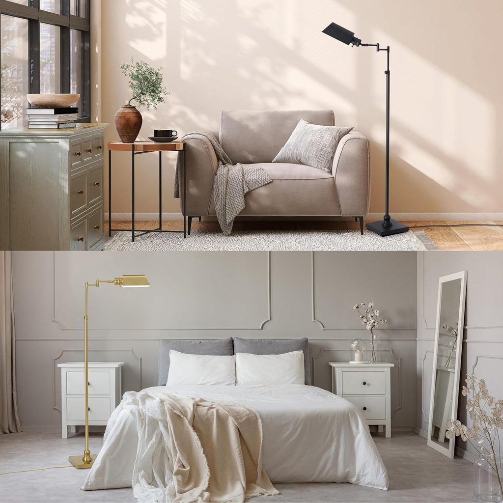 Adjustable Metal Pharmacy Floor Lamp