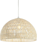 Cream Woven Rope Dome Pendant Light