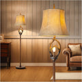 Farmhouse Antlers Floor Lamp with Night Light
