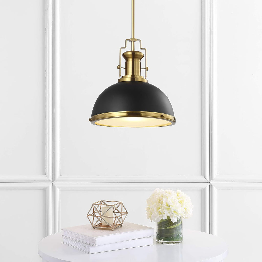 Black Brass Dome Farmhouse Pendant Light