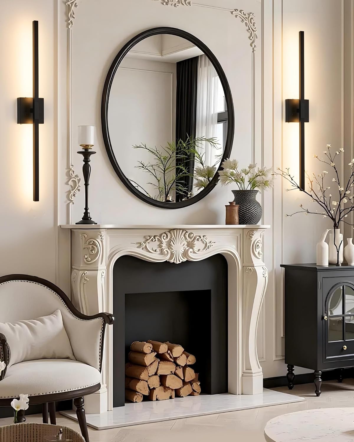 Wireless Black Remote Wall Sconces
