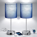 Touch USB Navy Table Lamps