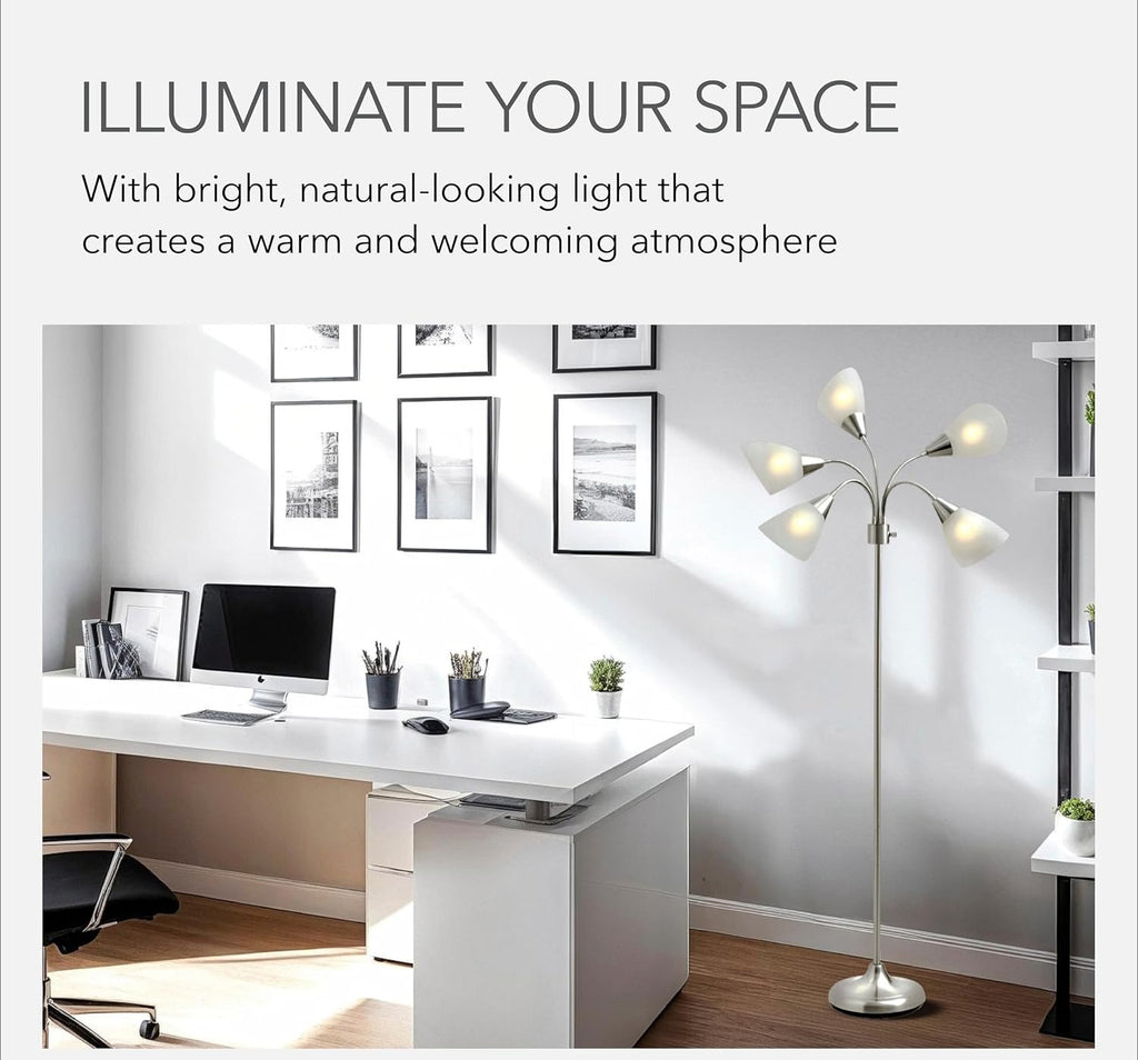 Adjustable Multi Shade Steel Floor Lamp