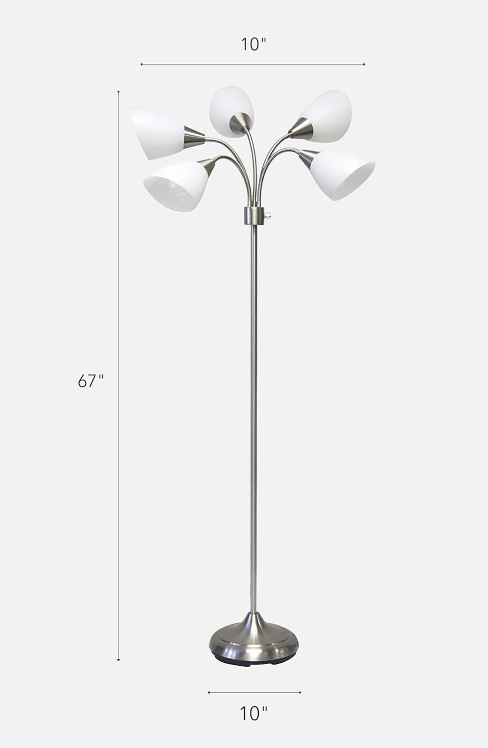 Adjustable Multi Shade Steel Floor Lamp